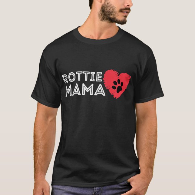 Camiseta Rottie Mãe - Rottweiler Rotação Rotação Rotação Ca (Frente)
