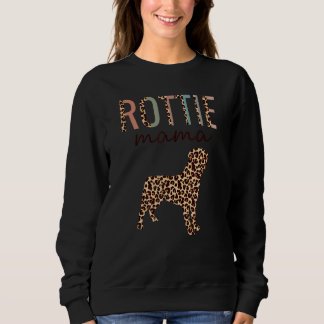 Camiseta Rottie Mama Com Impressão Leopardo Para Cão Rottwe
