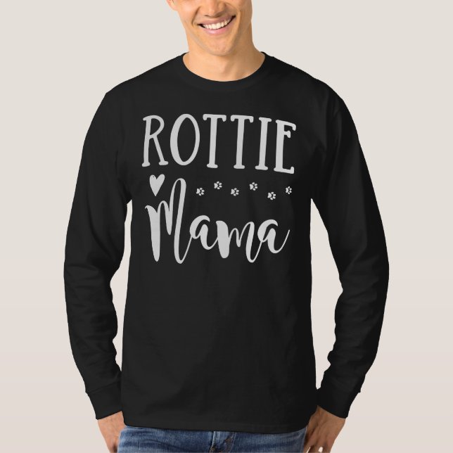 Camiseta Rottie Mama Cute Rottweiler Cão Mãe (Frente)
