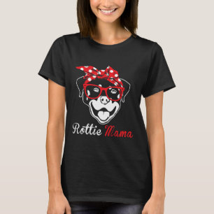 Camiseta Rottie Mama Rottweiler Mamãe Oferece Roupas Com Mu
