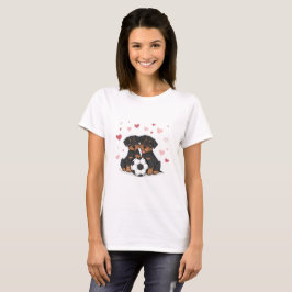 Camiseta Rottwailers with soccer ball for Valentine's Day