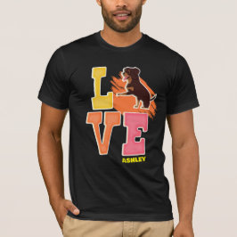 Camiseta Rottweiler ama cores bonitas