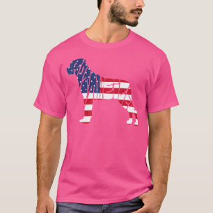 Camiseta Rottweiler - Bandeira Americana No 4º Dia Do Julho