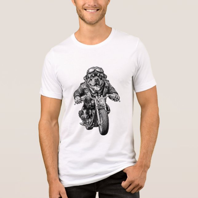 Camiseta Rottweiler Biker (Frente)
