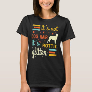 Camiseta Rottweiler Cabelo Cachorro Espalhando Pó Rótulo