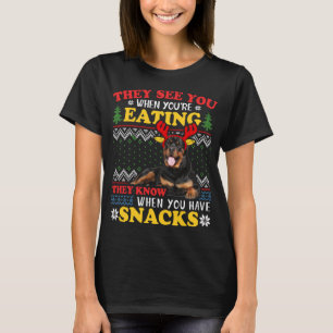 Camiseta Rottweiler Cachorro Hoodie Feia de Natal Sobrevive