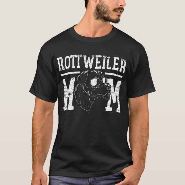 Camiseta Rottweiler Cachorro Mãe Mãe (Frente)