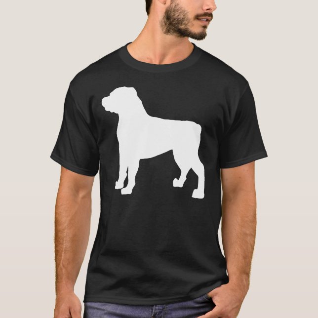 Camiseta Rottweiler Cachorro Silhuette 22 (Frente)