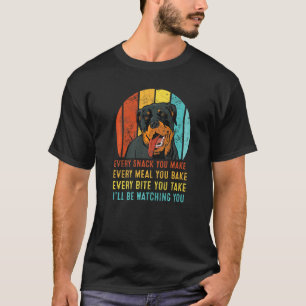 Camiseta Rottweiler Cada Lanche Que Você Faz Eu Estarei Obs