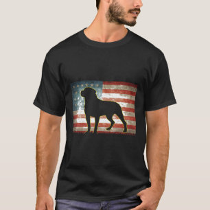 Camiseta Rottweiler Cão Pata Pavilhão Americano Cachorro Ao