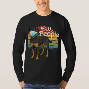 Camiseta Rottweiler Copo com Máscara - Pessoas - Rottweile