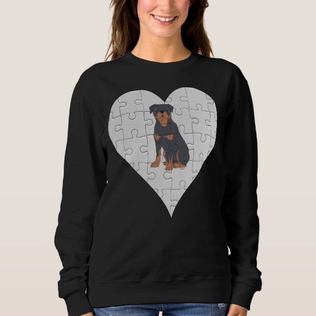 Camiseta Rottweiler Coração Pedaços de Vísceras Rottweiler (Frente)