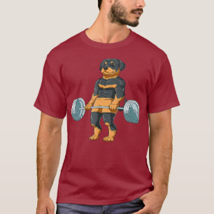Camiseta Rottweiler de levantamento de peso Cachorro Cachor