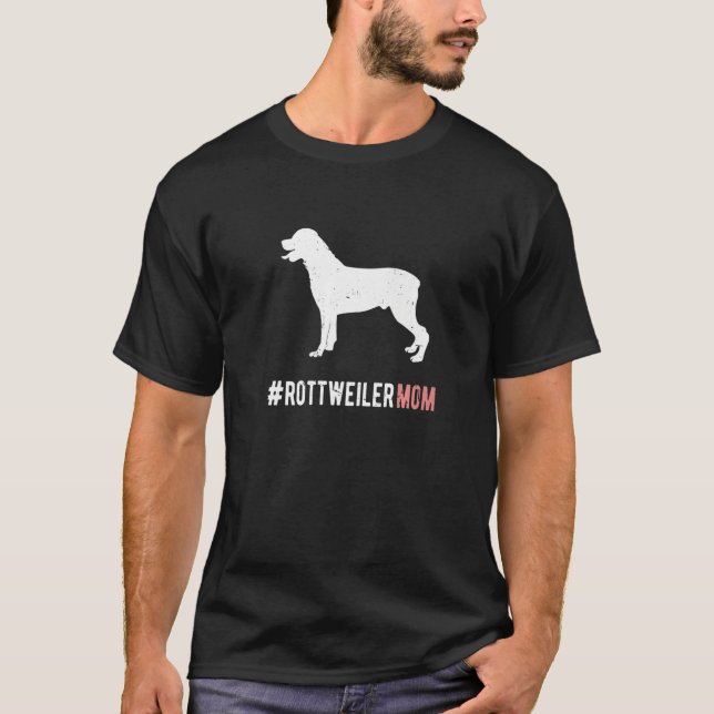 Camiseta Rottweiler Dog Mom For Women Rottie Dog (Frente)