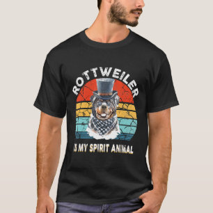 Camiseta Rottweiler É Meu Espírito Animal Engraçado Rottwei