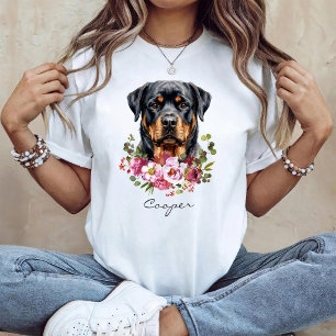 Camiseta Rottweiler em Aquarela