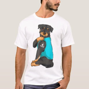 Camiseta Rottweiler Eu Amo Mamãe Tatuagem Roupa Cachorro Ma
