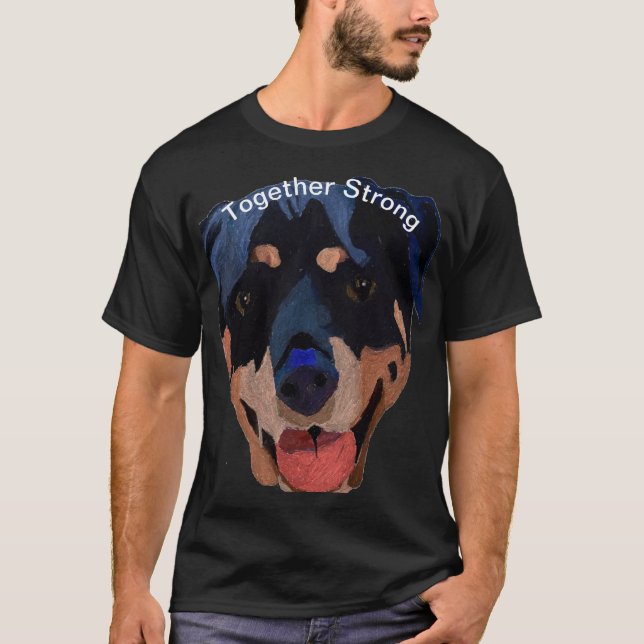 Camiseta Rottweiler Forte Confiante Esperança (Frente)