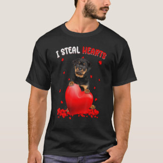Camiseta Rottweiler I Roubar Corações Cachorros Bonitos Val