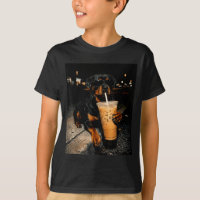 Rottweiler Legal Bebendo Café Gelado Arte de Cacho