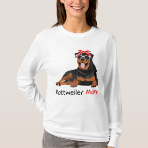 Camiseta Rottweiler Mãe Bandana Mulher Rottweiler