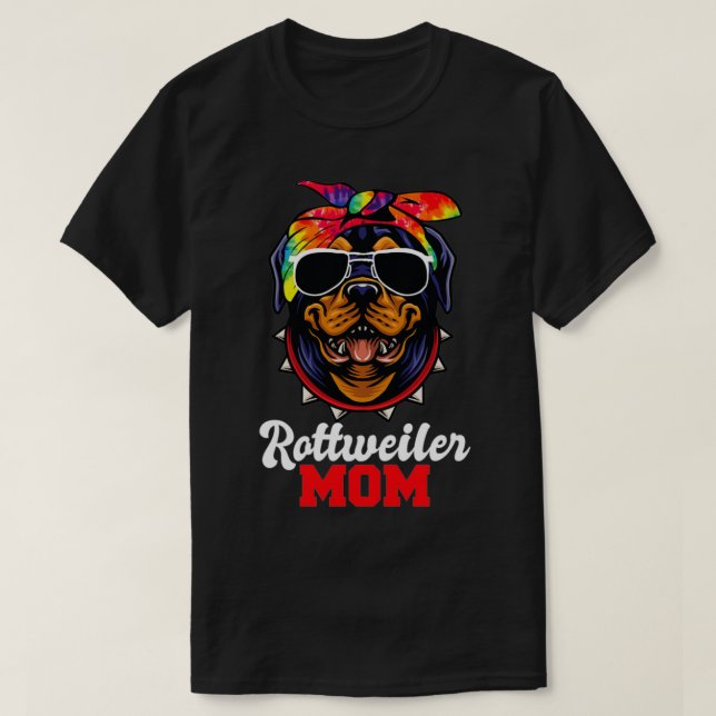 Camiseta Rottweiler Mãe Cachorro Cachorro Cachorro Cachorro (Frente do Design)