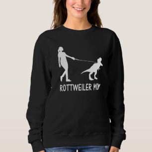 Camiseta Rottweiler Mãe Rottie Mama Cão Rott Dinossauras Mu