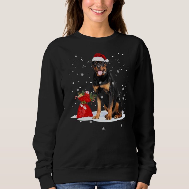 Camiseta Rottweiler - Natal - Animal do Pai Natal (Frente)