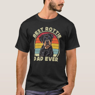 Camiseta Rottweiler Pai Para Homens Vintage Rottie Pai Rota