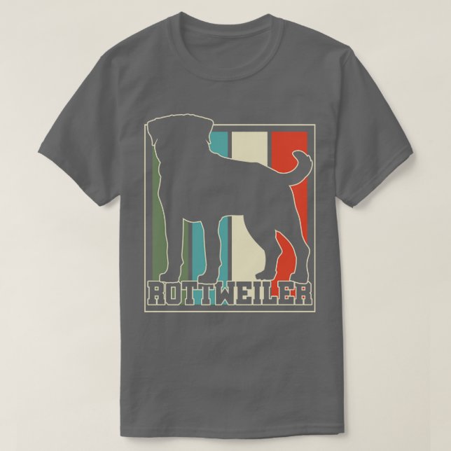 Camiseta Rottweiler - Retro Canino (Frente do Design)