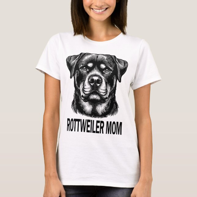 Camiseta Rottweiler - Rotti- Rottweiler Mom (Frente)