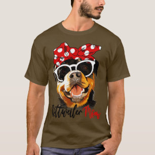 Camiseta Rottweiler Shirt Rottweiler Mãe Bandana