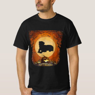 Camiseta Rottweilers com Silhueta Animal de Lua Cheia