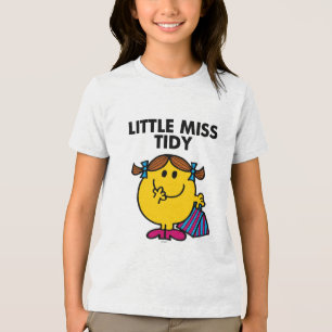 Camiseta Rotulação preta pequena da senhorita Arrumado