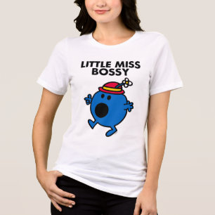 Camiseta Rotulação preta pequena da senhorita Bossy