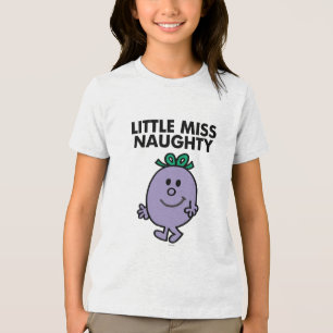 Camiseta Rotulação preta pequena da senhorita Impertinent