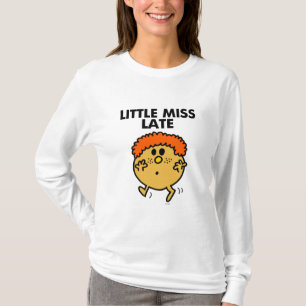Camiseta Rotulação preta pequena da senhorita Tarde