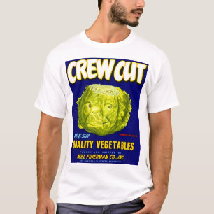 Camiseta Rótulo da caixa de produtos vegetais cortados