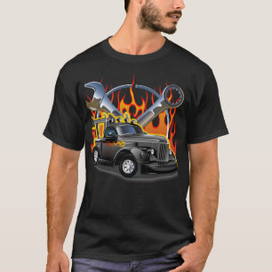 Camiseta Rótulo de animação retrô-quente