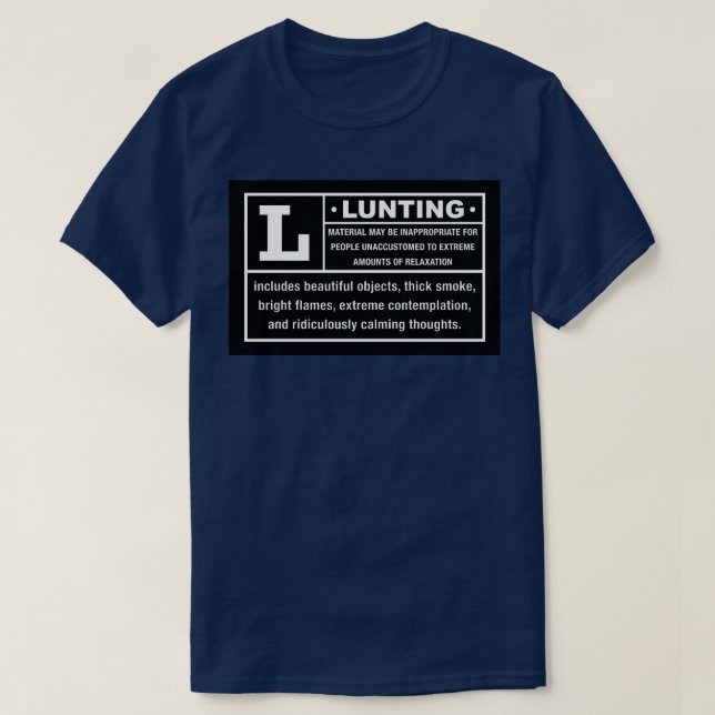Camiseta Rótulo de Aviso de LUNTING (Frente do Design)