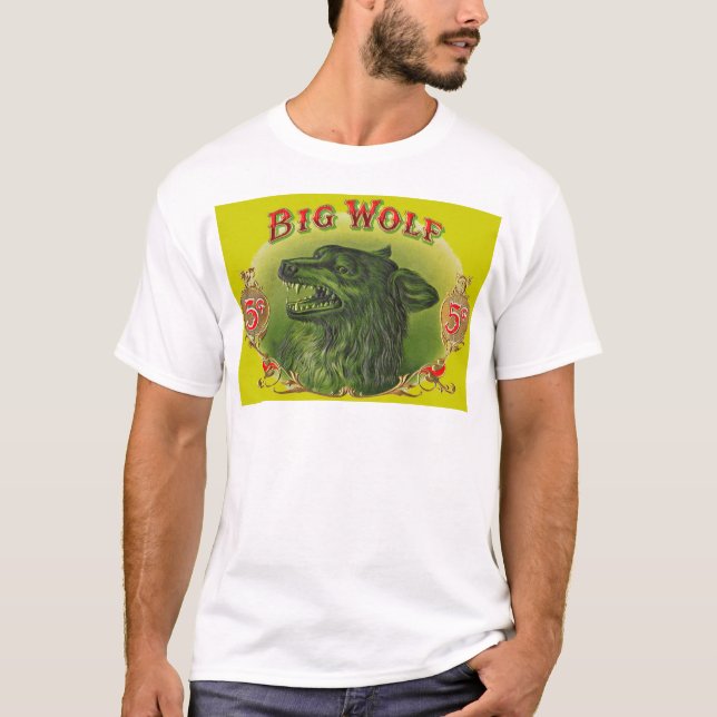 Camiseta Rótulo de cigarro Big Wolf (Frente)