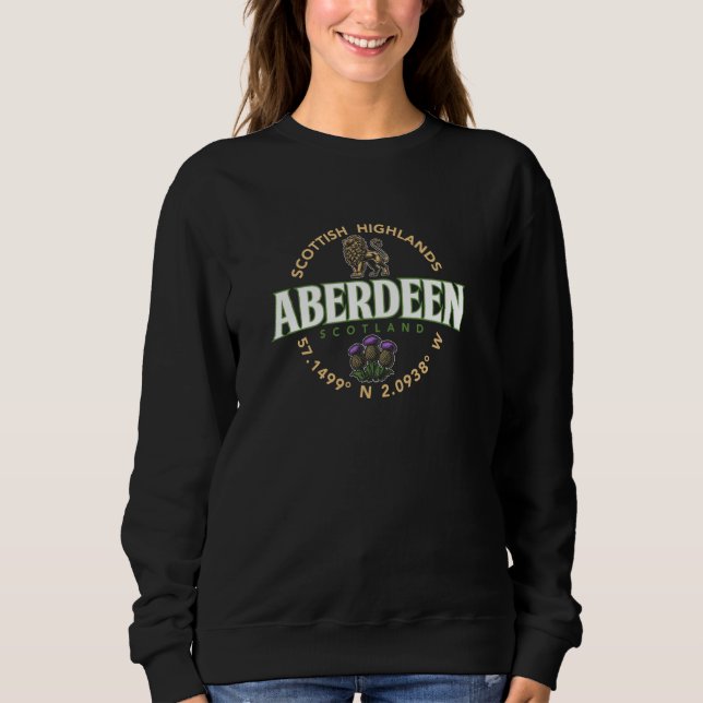 Camiseta Rótulo de Coordenadas das Terras Altas da Escócia  (Frente)