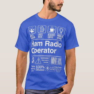 Camiseta Rótulo de Descrição Funny do Operador de Rádio Ham