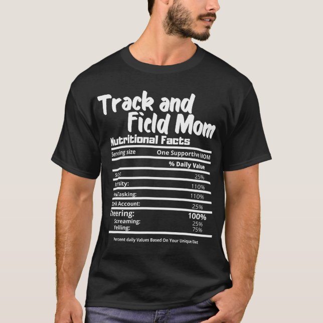 Camiseta Rótulo de Fato de Nutrição da Mãe de Rastreio e Ca (Frente)