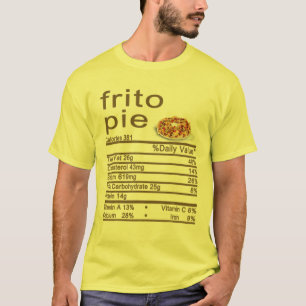 Camiseta Rótulo de Fatos de Nutrição Frito