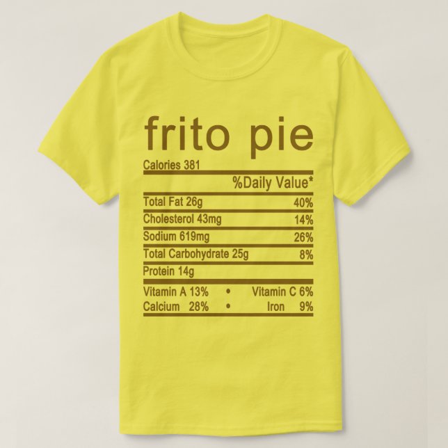 Camiseta Rótulo de Fatos Nutricionais (Frente do Design)