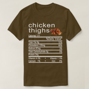 Camiseta rótulo de Fatos Nutricionais