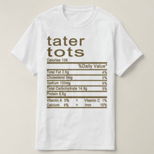 Camiseta Rótulo de Fatos Nutricionais