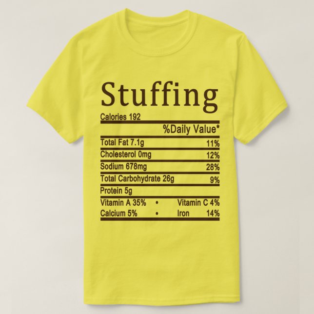 Camiseta Rótulo de Fatos Nutricionais (Frente do Design)