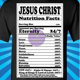 Camiseta Rótulo de Fatos Nutricionais - Cristão
